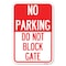 Signmission No Parking-Do Not Block Gate Heavy-Gauge Aluminum Sign, 12" x 18", A-1218-23812 A-1218-23812 - alternate 1